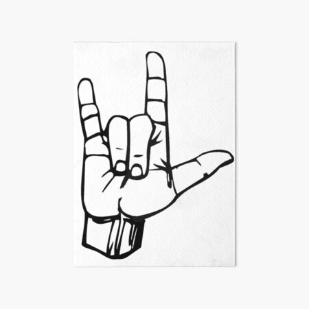 I Love You Sign Language Wall Art Redbubble