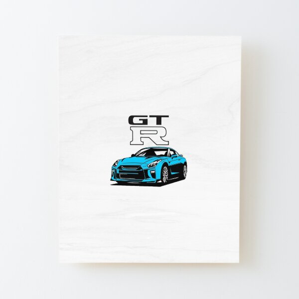 two men in masks with a white nissan gtr r36 Art Board Print for