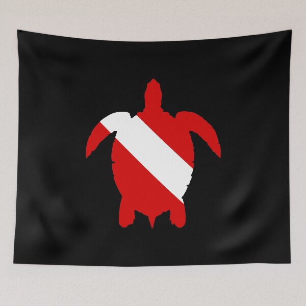 Item preview, Diving Flag Sea Turtle designed and sold by Jared Davies.