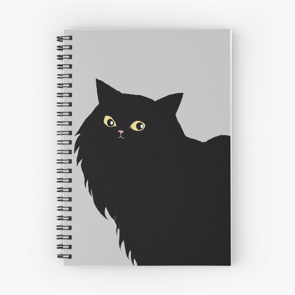 Item preview, Sitting black fluffy cat designed and sold by miyakod.