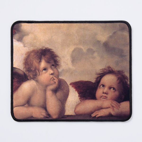 Item preview, Two Bored Angels Putti Raphael Sistine Chapel designed and sold by chrome-horse.