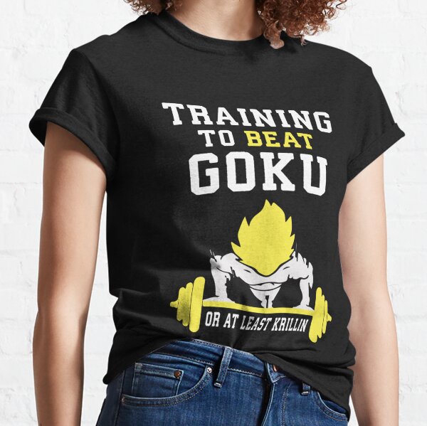 Camiseta entrenando para derrotar a goku
