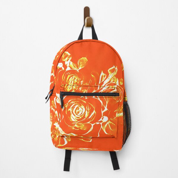 Item preview, white roses on orange designed and sold by PatsIsland.