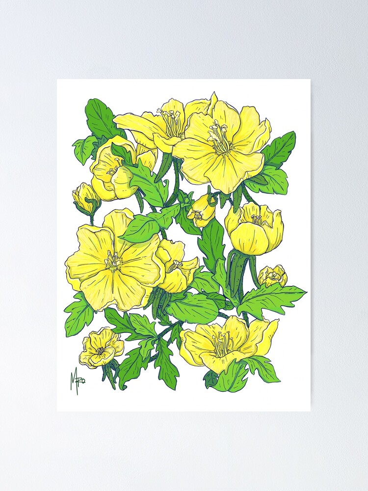 "Yellow Wildflower Painting" Poster for Sale by MRoArt325 Redbubble