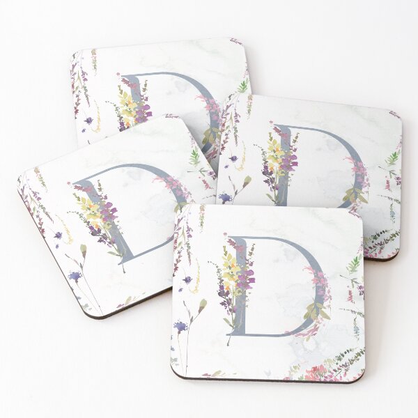 Item preview, Letter D Field Flowers Personalized designed and sold by WildAliceArt.