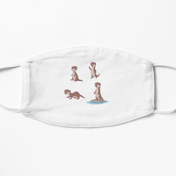 pack of cute Significant Otters Flat Mask