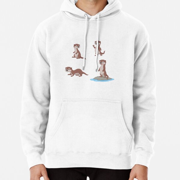 pack of cute Significant Otters Pullover Hoodie