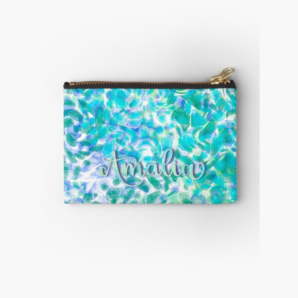 Item preview, AMALIA - Personalized watercolor design with the name of AMALIA, in blue, turquoise and green. designed and sold by CristelDesign.