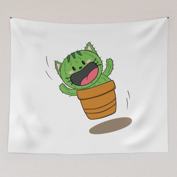 Item preview, This Cute Cactus Cat Is Jumping designed and sold by UnknownArtistt.