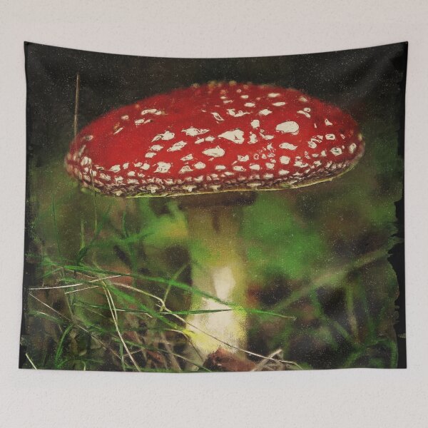 Item preview, Amanita Muscaria Mushroom Vintage, Cute Amanita Muscaria Botanical Art, Original Fly Amanita Mushroom, Muscimol Mushroom Lover designed and sold by Paintcorner.