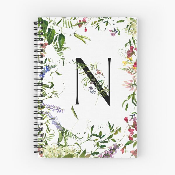 Item preview, Letter N Summer Flowers designed and sold by WildAliceArt.