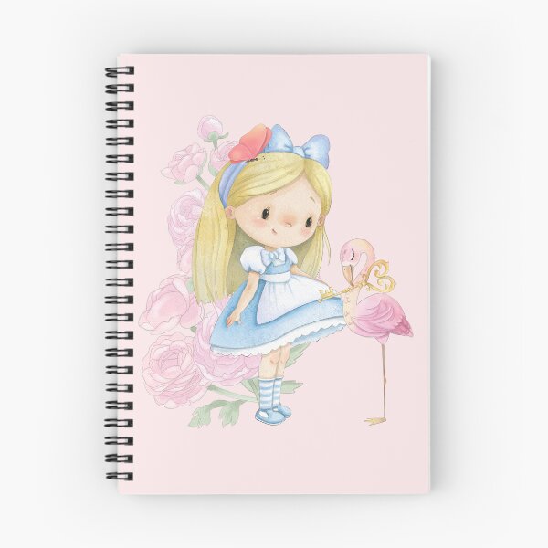 Item preview, Alice in Wonderland characters stickers — Alice and Flamingo — Transparent Background designed and sold by MagicStrawberry.