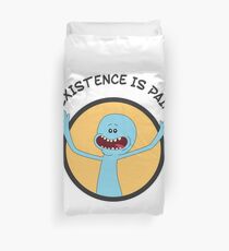 Mr. Meeseeks Existence Is Pain (Orange) Duvet Cover