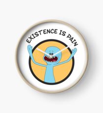 Mr. Meeseeks Existence Is Pain (Orange) Clock