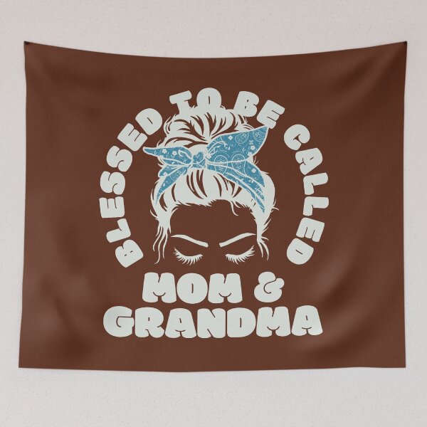 Item preview, Blessed to Be Called Mom and Grandma Women's Family Quote (WHITE) designed and sold by CRHPOD20.