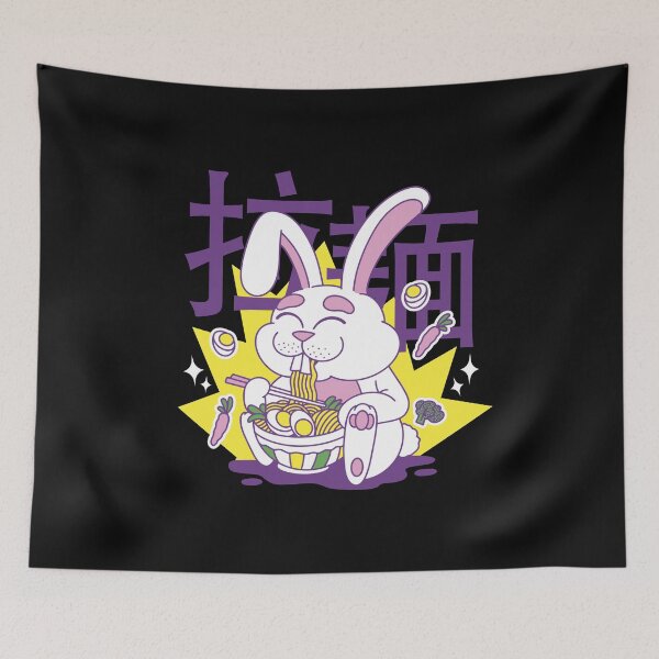 Item preview, Rabbit eats ramen designed and sold by DerSenat.
