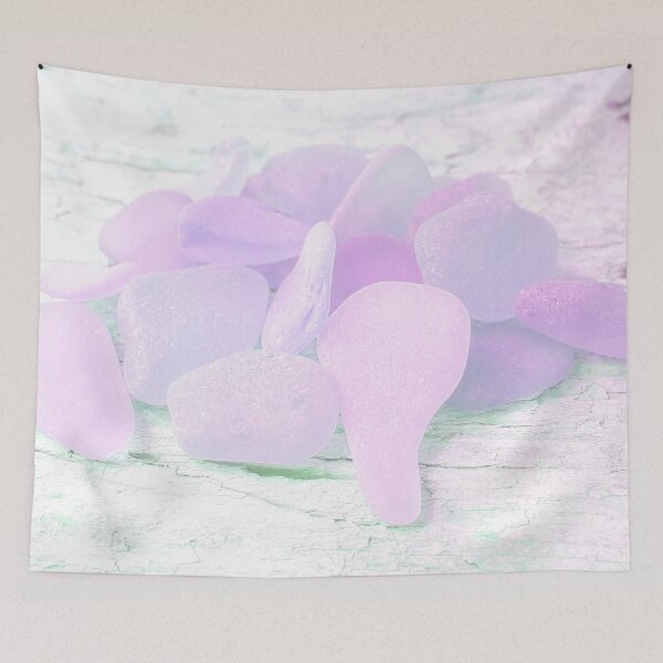 Item preview, Pastel Soft Girl Aesthetic Style Lilac Sea Glass Beachy Minimalism Decor Photo 6 of 8 designed and sold by Beachy.