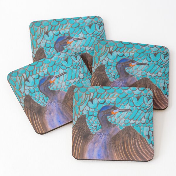 Item preview, Tropical Blue Cormorant Watercolor designed and sold by TurnipWilson.