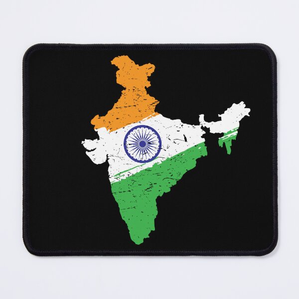 Item preview, Map of India in Tricolor with Ashoka Chakra Desi Indian designed and sold by alltheprints.