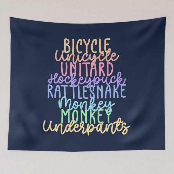 Item preview, Monkey Monkey Underpants Rainbow Fan Quote Black designed and sold by HaTuanKACA.