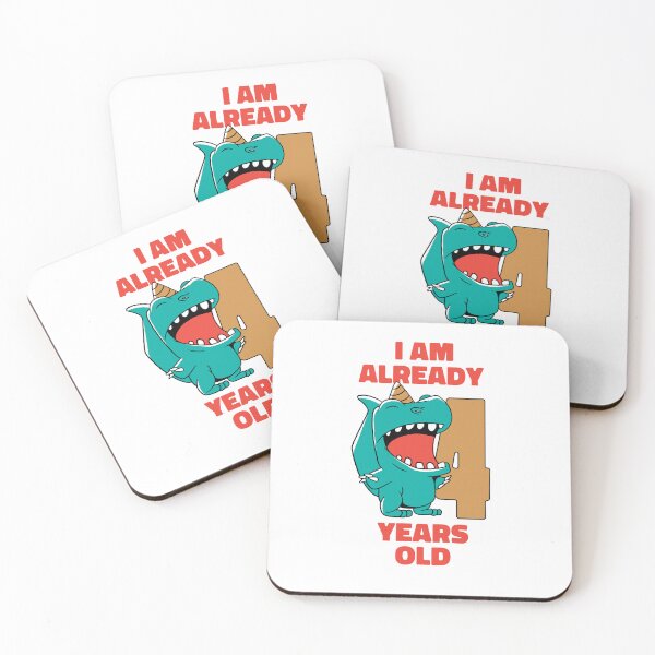 Item preview, Dinosaur 4 Year Old Birthday designed and sold by EverythingKawai.