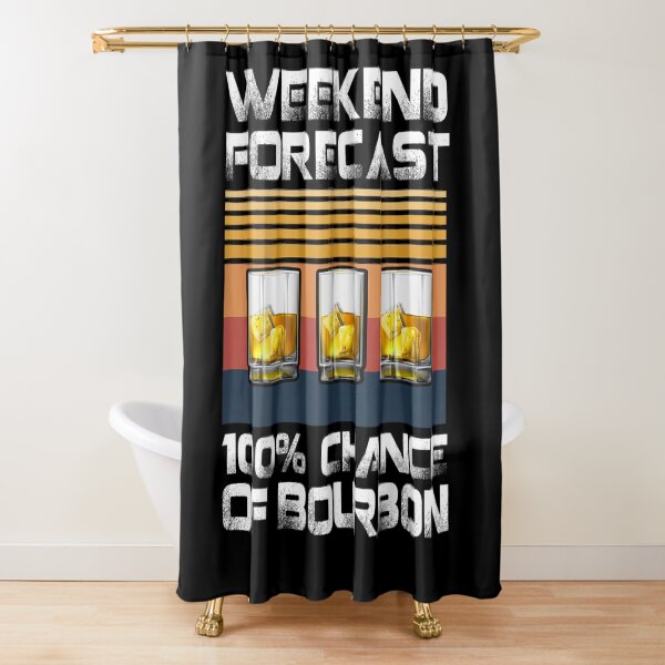 Item preview, Retro Weekend Forecast 100 Percent Chance Of Bourbon Drinker  designed and sold by MikeBrowna.