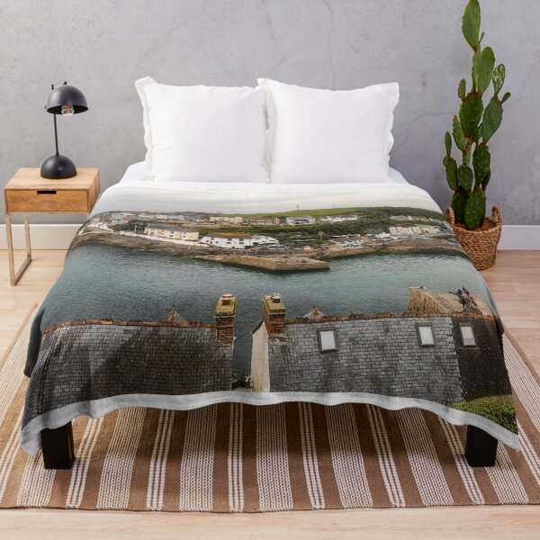 Item preview, Porthleven Harbour Cornwall with fishing boats designed and sold by kathleenjean.