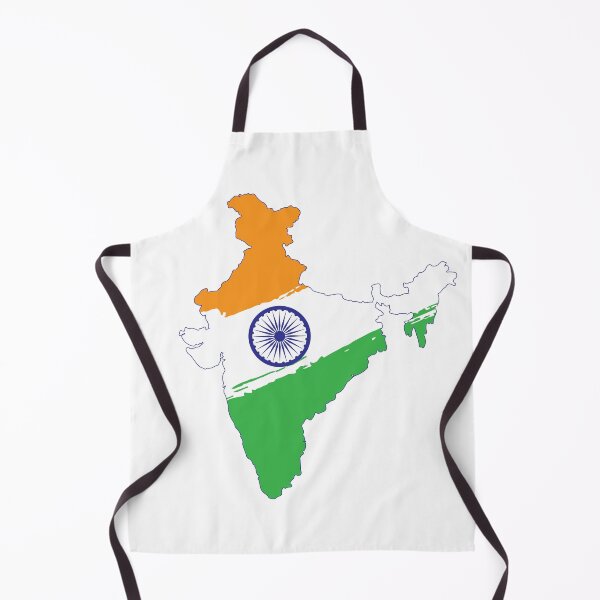 Item preview, Map of India in Tricolor with Ashoka Chakra Desi Indian designed and sold by alltheprints.