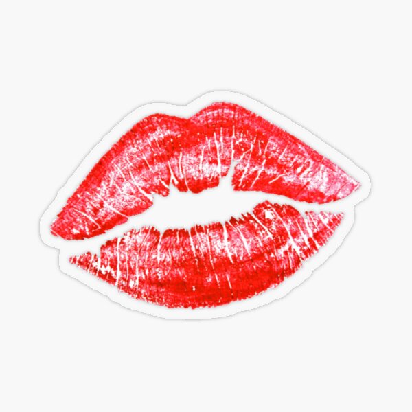 Lips Lips Lips Lips Lips TeAnne Lip Boss Transparent Sticker