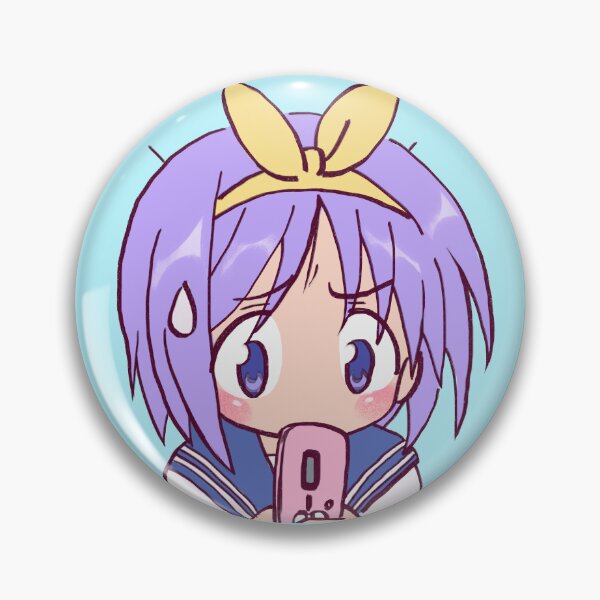 Item preview, I draw tsukasa texting with her pink flip phone / lucky star designed and sold by RansRoom.