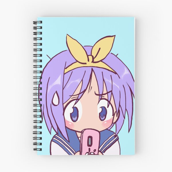 Item preview, I draw tsukasa texting with her pink flip phone / lucky star designed and sold by RansRoom.