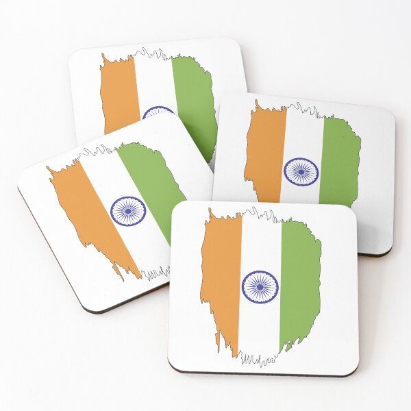 Item preview, India Flag in Tricolor with Ashoka Chakra Desi Indian designed and sold by alltheprints.