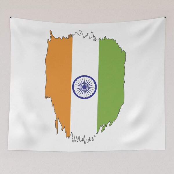 Item preview, India Flag in Tricolor with Ashoka Chakra Desi Indian designed and sold by alltheprints.