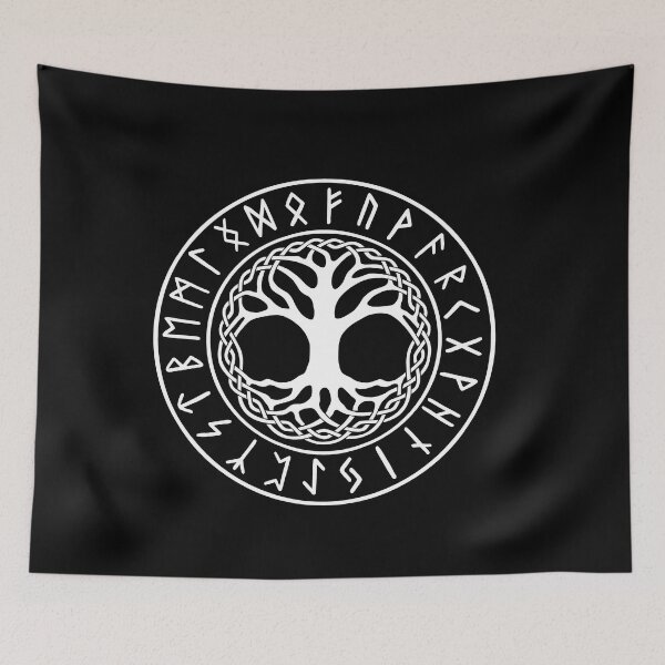 Item preview, Yggdrasil Tree,Horse of Odin, Norse Gods, Mythology, Poetic Edda, Rune Circle designed and sold by Proverbial Wisdom Design.