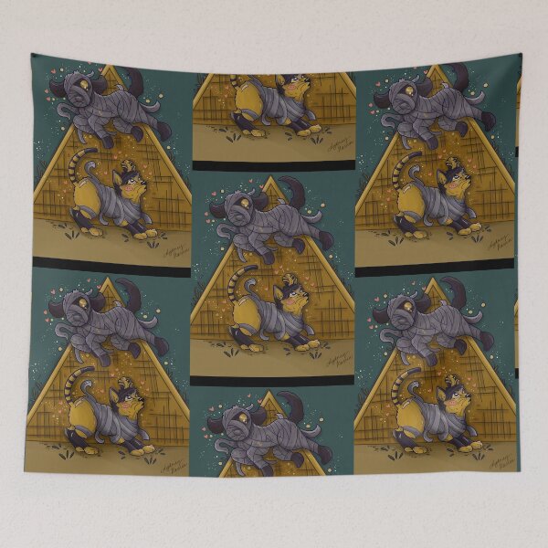 Item preview, Ankha and Lucky Background Posters and Art Prints designed and sold by JamesGle199507.