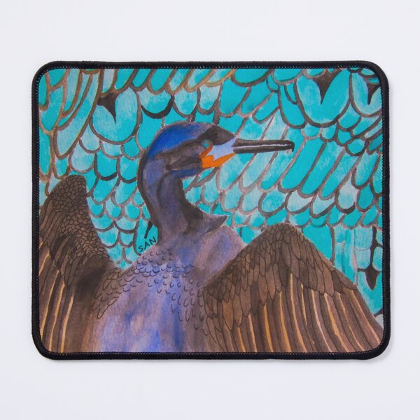 Item preview, Tropical Blue Cormorant Watercolor designed and sold by TurnipWilson.