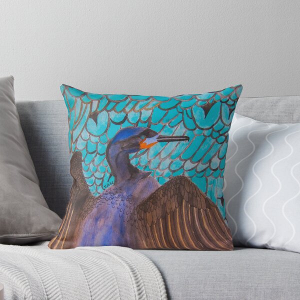 Item preview, Tropical Blue Cormorant Watercolor designed and sold by TurnipWilson.