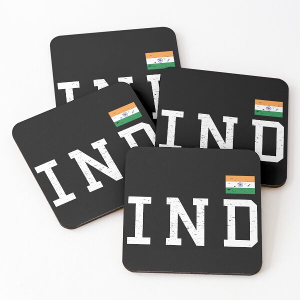 Item preview, IND India Flag in Tricolor Desi Indian Patriotic Design designed and sold by alltheprints.