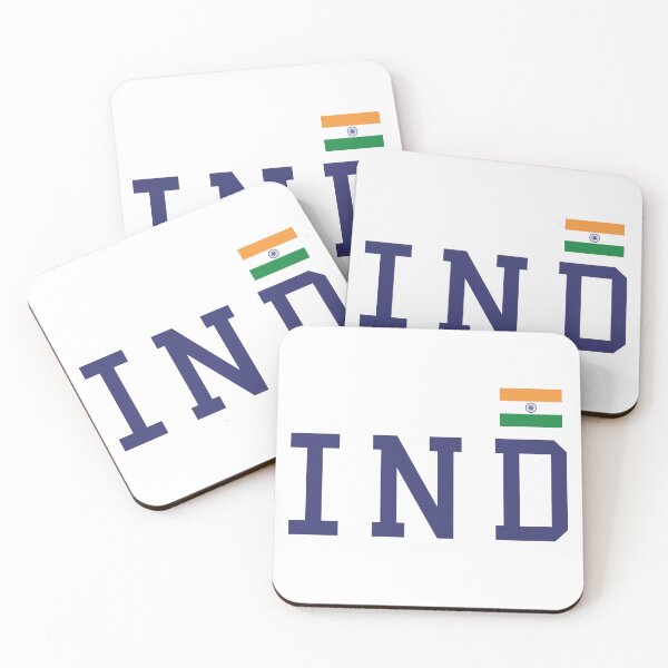 Item preview, IND India Flag in Tricolor Desi Indian Patriotic Design designed and sold by alltheprints.