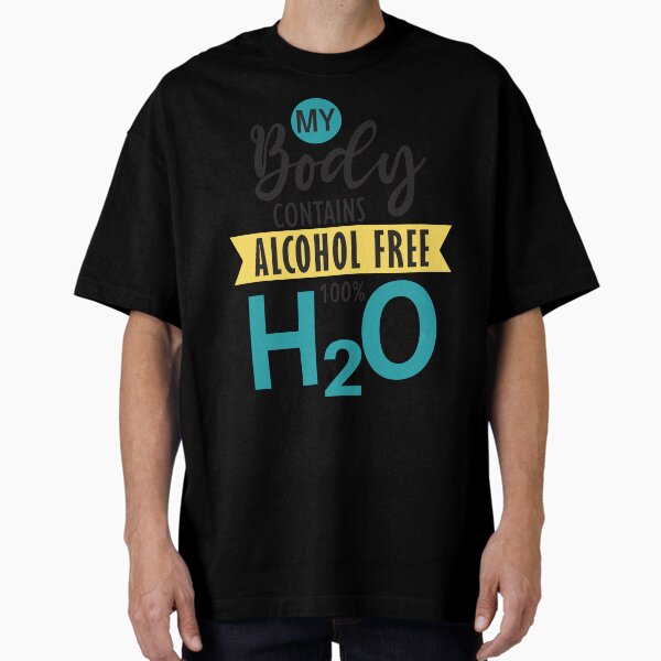 Item preview, Funny Alcohol Free Drink Water Quote in Black designed and sold by colormepixels.