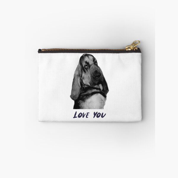 Item preview, A funny bloodhound dog mantrailing T-shirt with glasses, love you designed and sold by MayaAndNora.