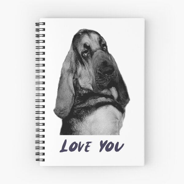 Item preview, A funny bloodhound dog mantrailing T-shirt with glasses, love you designed and sold by MayaAndNora.