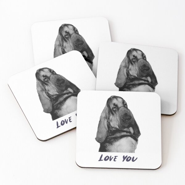 Item preview, A funny bloodhound dog mantrailing T-shirt with glasses, love you designed and sold by MayaAndNora.