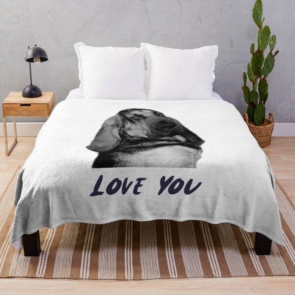 Item preview, A funny bloodhound dog mantrailing T-shirt with glasses, love you designed and sold by MayaAndNora.