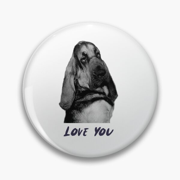 Item preview, A funny bloodhound dog mantrailing T-shirt with glasses, love you designed and sold by MayaAndNora.