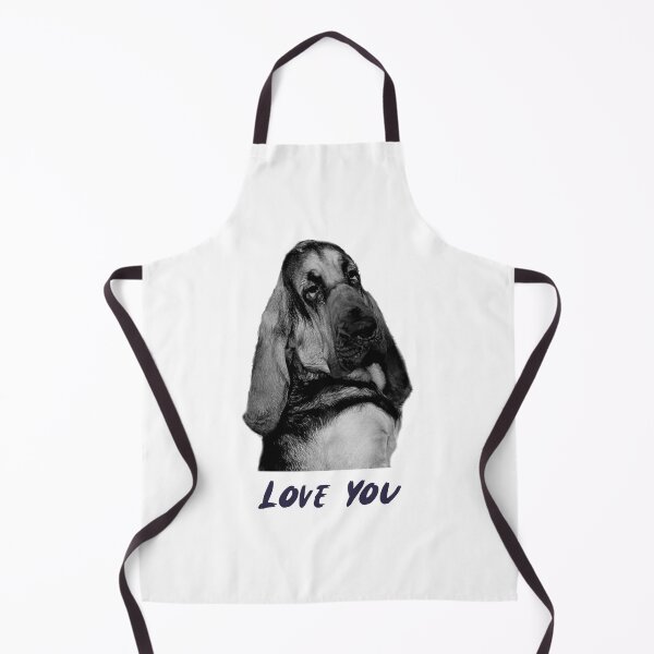Item preview, A funny bloodhound dog mantrailing T-shirt with glasses, love you designed and sold by MayaAndNora.
