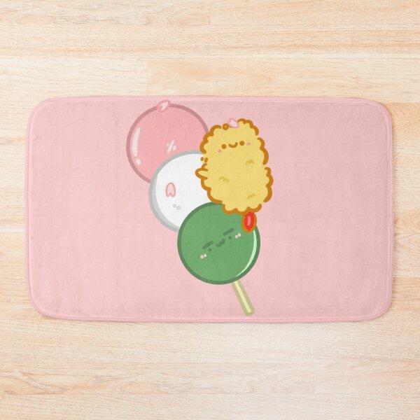 Item preview, Kawaii Sakura mochi Dango bibi ebi fry sticker designed and sold by Marie-c-doodles.