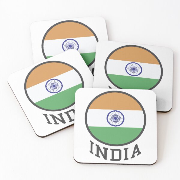 Item preview, India Flag Logo Tricolor with Ashoka Chakra Desi Indian designed and sold by alltheprints.