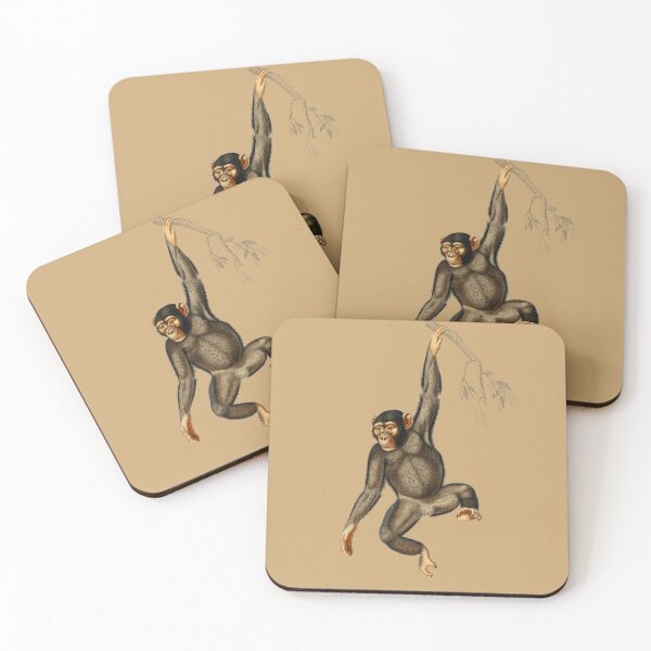 Item preview, Brown Backdrop Chimpanzee Design remix from artworks by Charles Dessalines  designed and sold by beddreams.