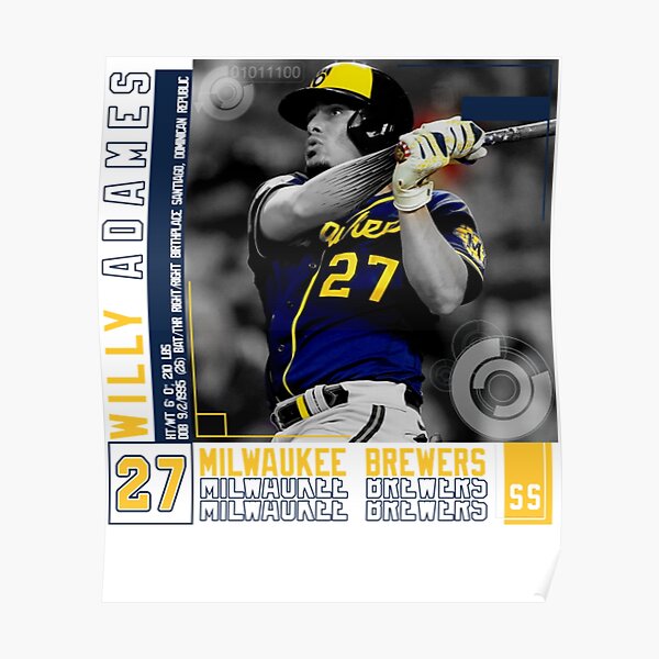 Willy Adames baseball Paper Poster Brewers 4 - Willy Adames